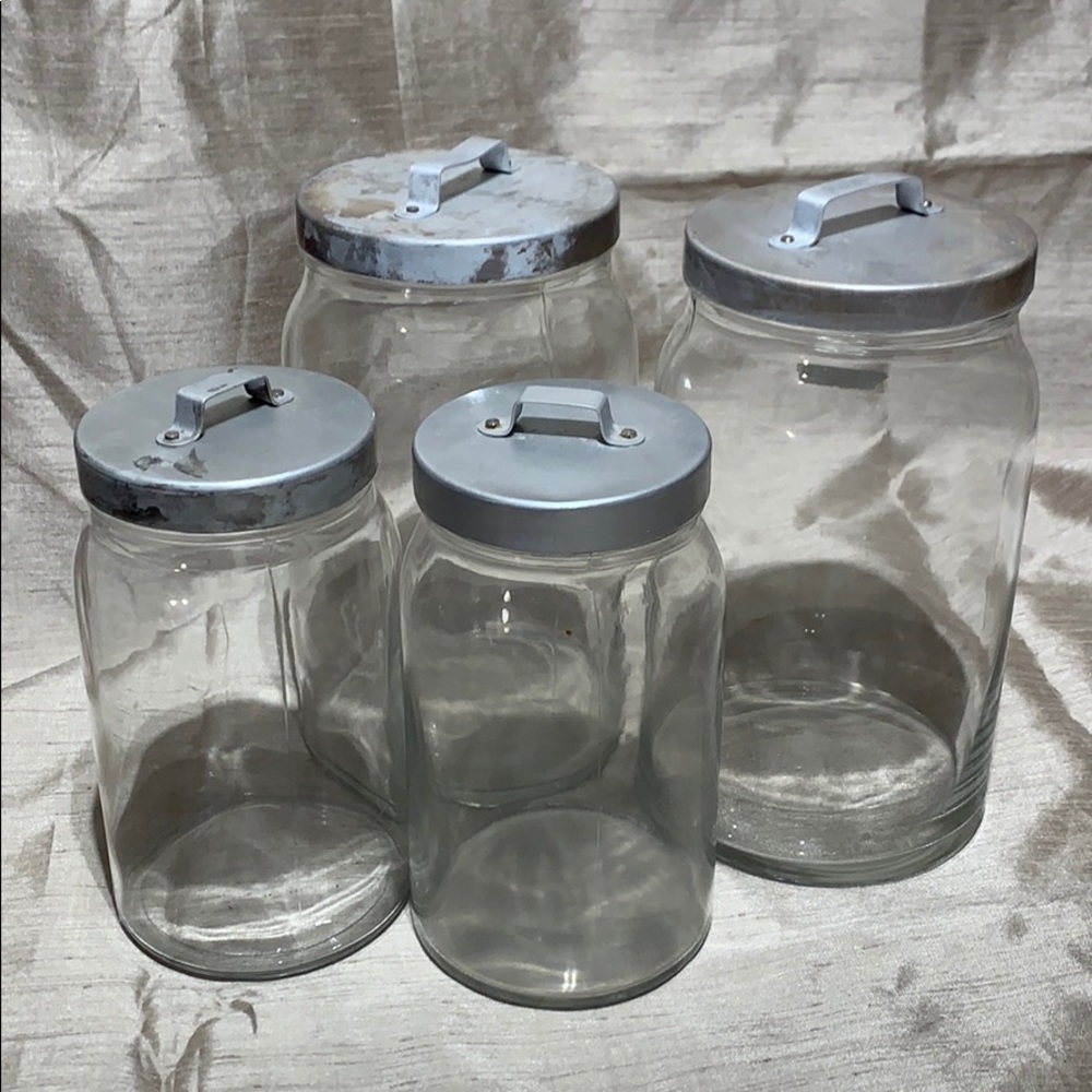 Set of 4 kitchen jars with lids ikea Burken